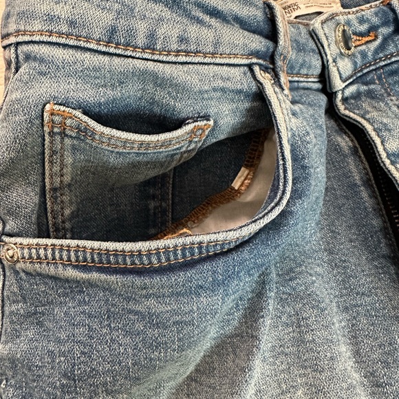 Authentic Denim by TRF Trafaluc Distressed Hem Skirt Size M - Picture 6 of 17